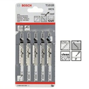 Set 5 panze T101B Bosch Clean Lemn Ferastrau Vertical GST - imagine 1