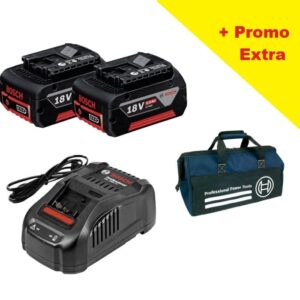 Bosch Kit Set Alimentare 2x18V 5,0Ah, Incarcator + Geanta Promo - imagine 1