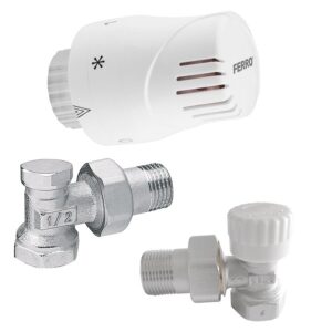 Set Robineti Termostatati Ferro ZTM02 Tur + retur  1/2' - imagine 1