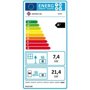 Termosemineu peleti 30Kw Magikal MK30 modul Wi-Fi, Clasa Eng A+ - imagine 6